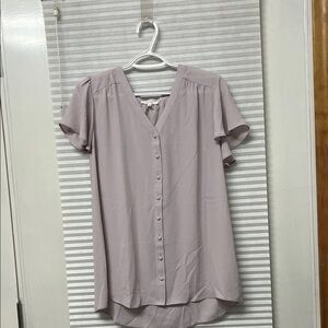 Maurices Light Purple Button-Up Blouse